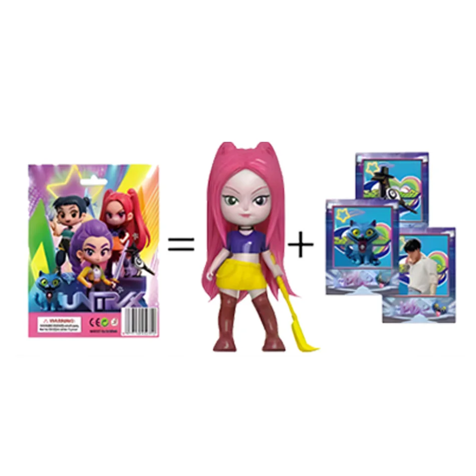 24 piezas caja ciega Anime Kpop Demon Hunters figura juguete modelo coleccionable para Fans decoración de escritorio dibujos animados juegos