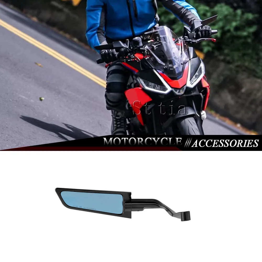 Motorcycle Aluminium Wind Wing Adjustable Rotating Rearview Mirror For Aprilia Tuono 660 Factory Tuono 457 Tuono 1100 V4 RR