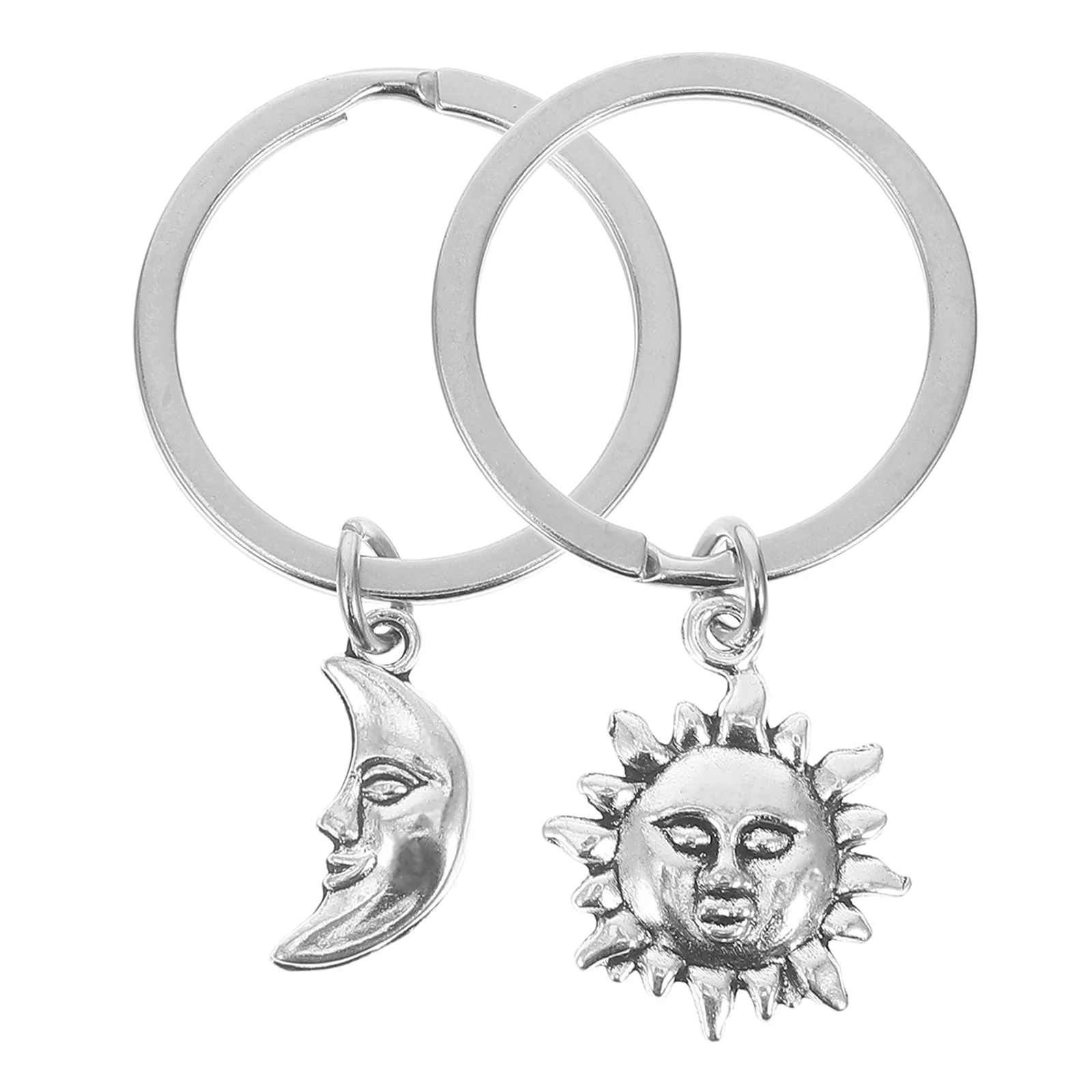 

Sun Moon Keychain Zinc Alloy Bag Pendant Decorative Keyring Gifts Moon Shaped Keychains Festive Supplies Hanging Decor