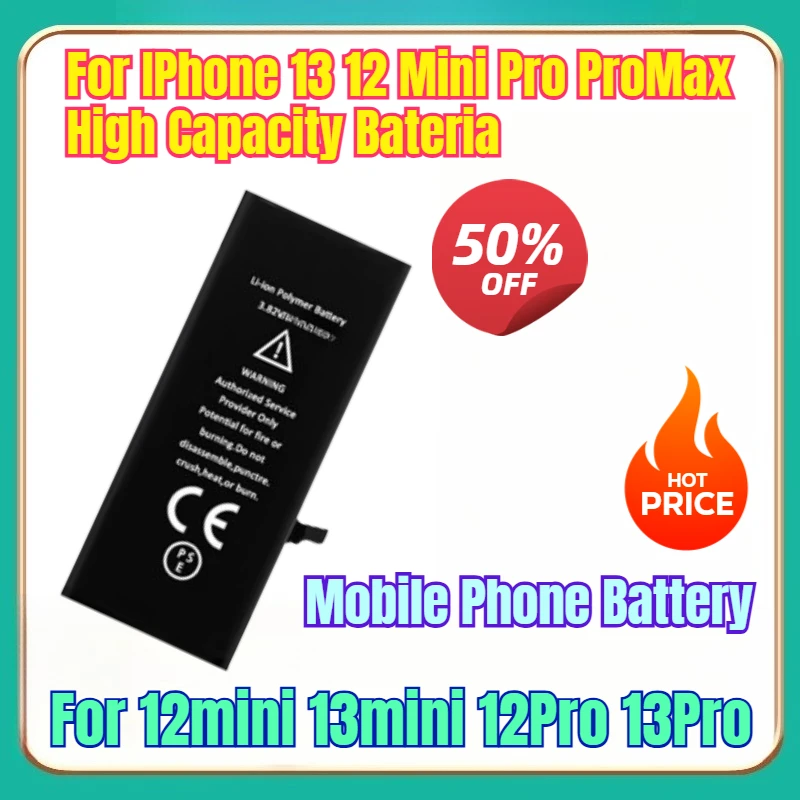 

Высококачественный новый 0-циклетный аккумулятор для IPhone 13 12 Mini Pro Max, аккумулятор большой емкости для 12 mini 13mini 12Pro 13Pro