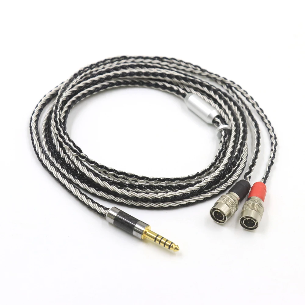 

HIFI 16 Core 99% 7N OCC Silver Plated Headphone Upgrade Cable For Dan Clark Audio Mr Speakers Ether Alpha Dog Prime