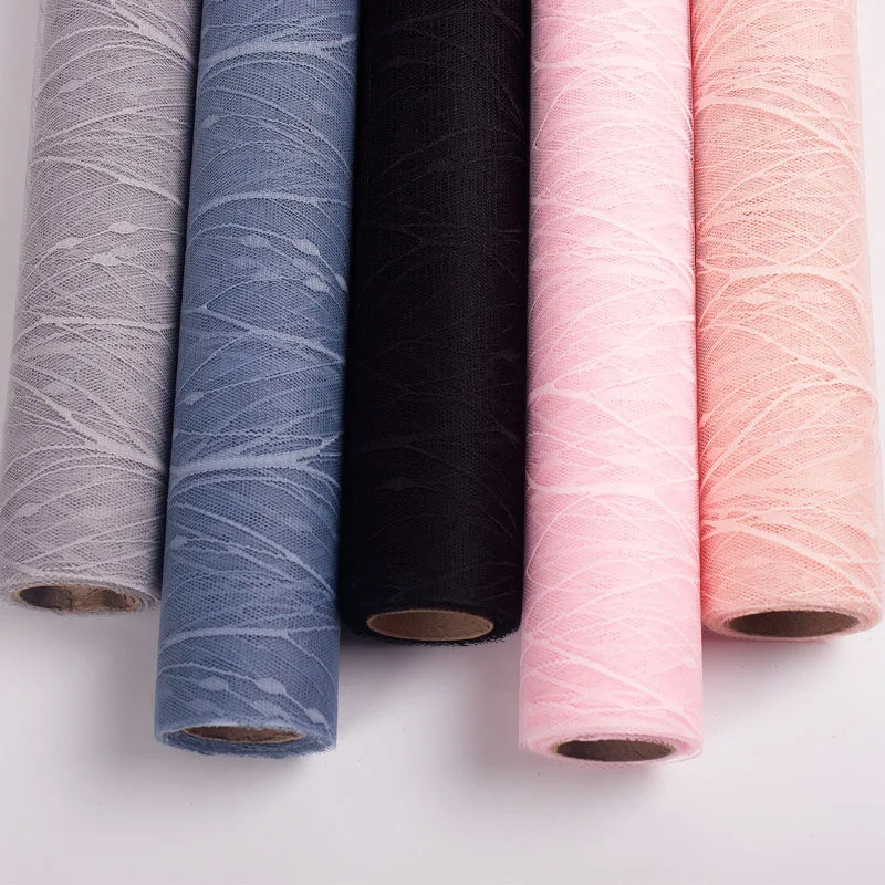 50cmx5yards/1 Roll Korean Wrapping Paper Lightning Mesh DIY Bouquet Flower Shop Supplies Wedding Decoration Material Packaging