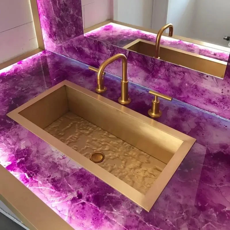 Lavabo personalizzato Lavello da cucina Grande slot singolo Accessori da appoggio in oro rosa Senza rubinetto YX480TB