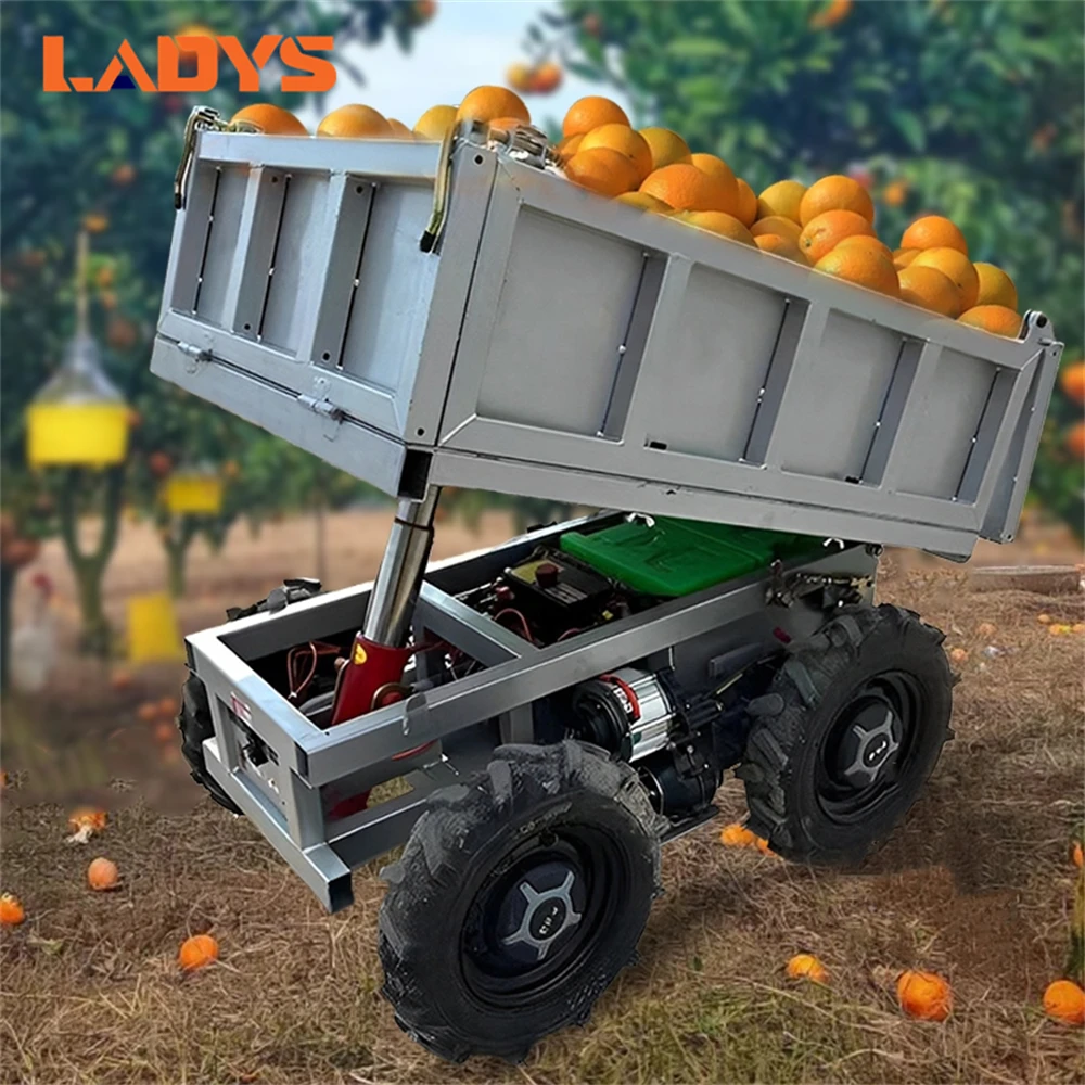 

Electric Remote Control Transporter Orchard Farm Electric Utv Material Handling Equipment All Terrain Transport Vehicle