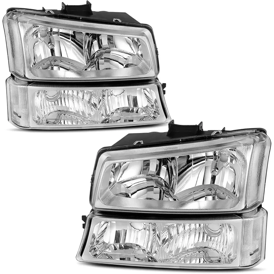 

Headlight Assembly Compatible with 20032006 Chevy Silverado Avalanche 1500 1500HD 2500 2500HD 3500 and 2007 Classic Pickup Truc