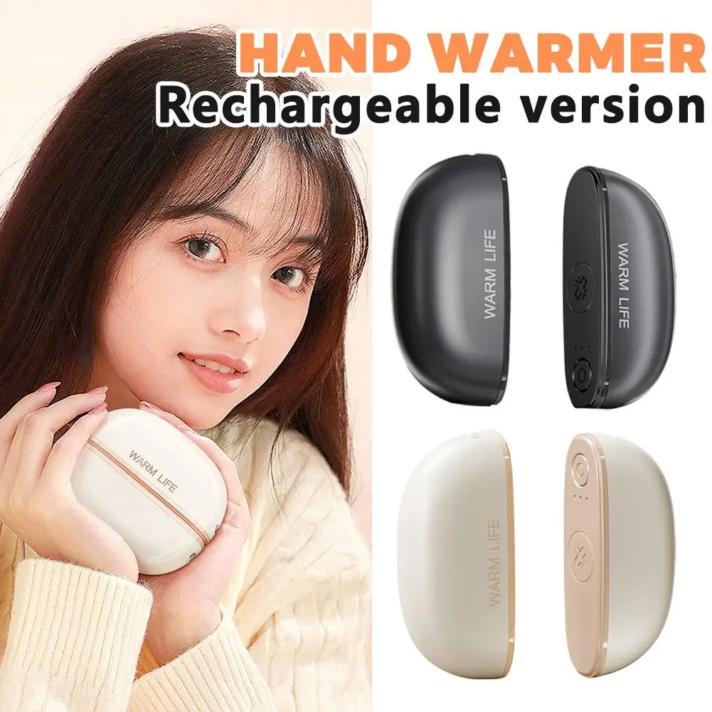 

2-in-1 Magnetic Rechargeable Hand Warmer Power Bank 3 Heat Settings 40-50°C Long Battery Life for Outdoor Winter Skiing Travel
