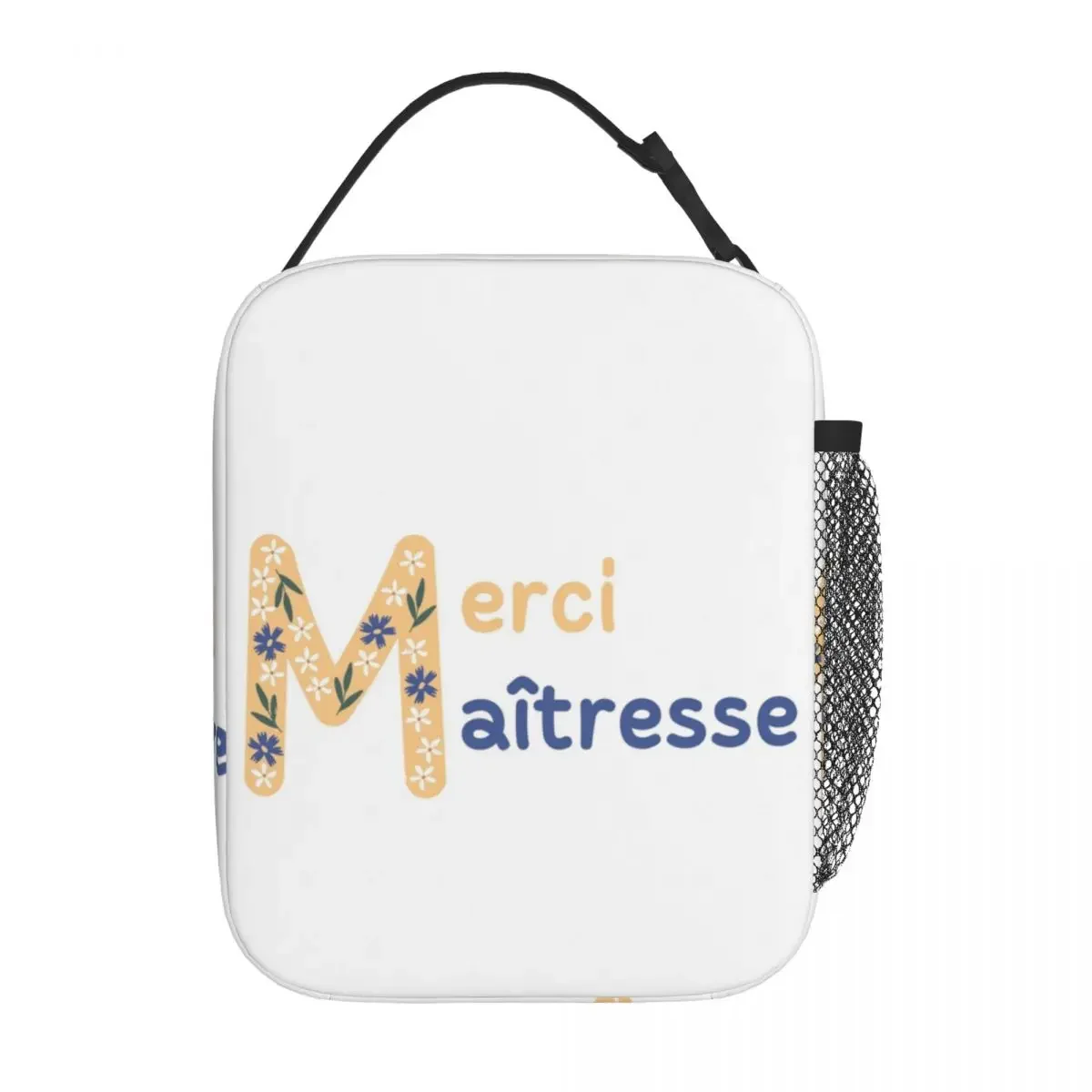 Mistress Lunch Bag For Women Floral Letter Graphic Lunch Box Casual Office Cooler Bag Insulated Waterproof Tote Food Bags