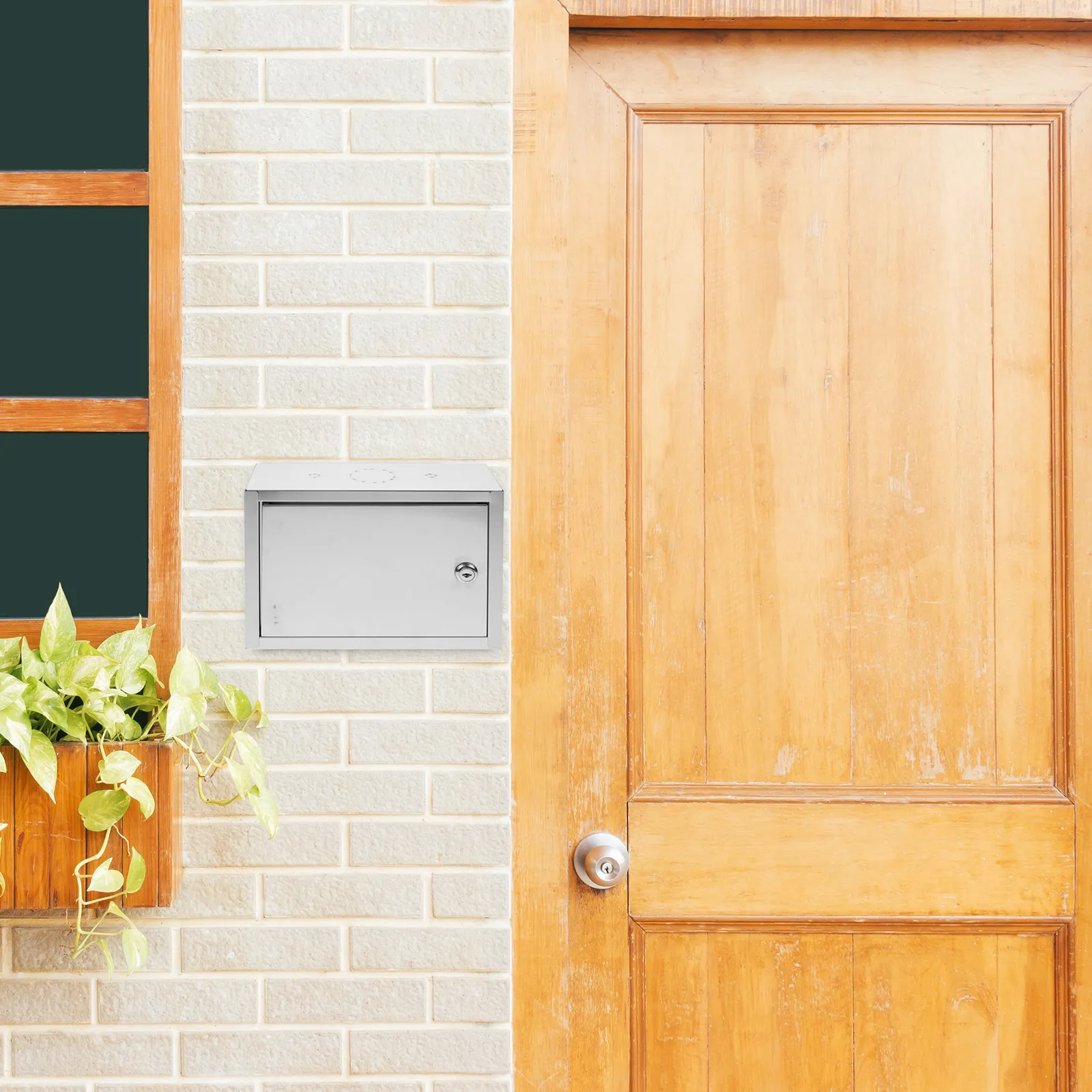 Milk Box Wall Mounted Lock Simple Design Secure Locking Delivery Box for Porch Package Storage Organizer Package Locker