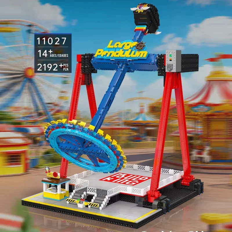 

Mould King 11027 Amusement Park Toys The Motorized Pendulum Ride Building Block Assembly Roller Coaster Block Kid Christmas Gift