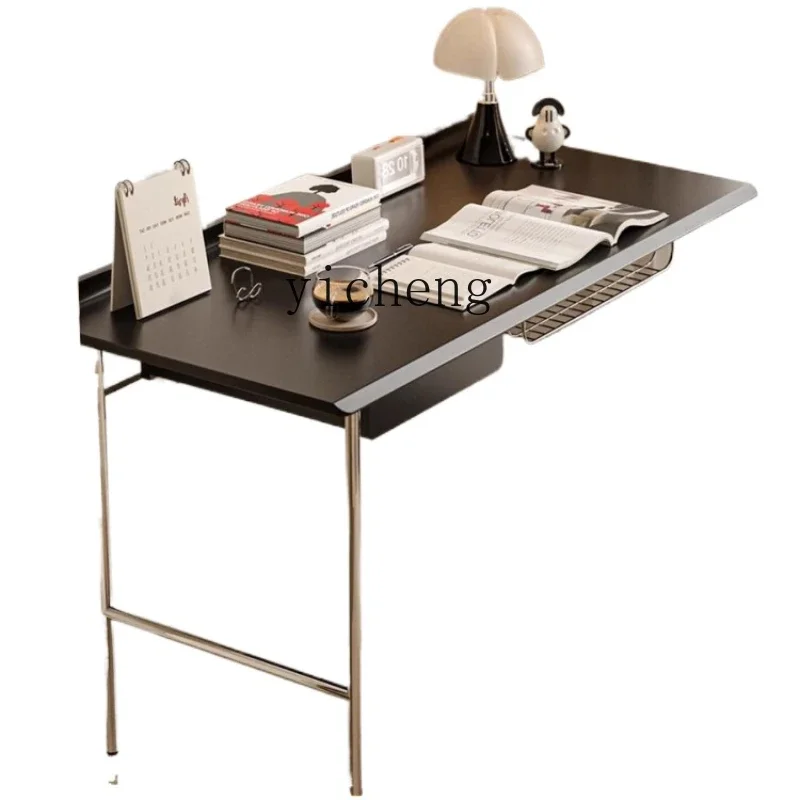 Stainless Steel Desk Home Small Apartment Study Desk Computer Desk Designer Light Luxury Makeup Office Study Table