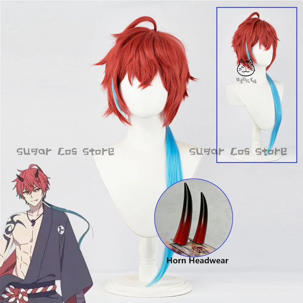 

Mikado Akira Anime Cosplay Wig Horn Headwear Earrings Lip Ring Lip Stud Accessories Halloween Carnival Party Props For Women Men