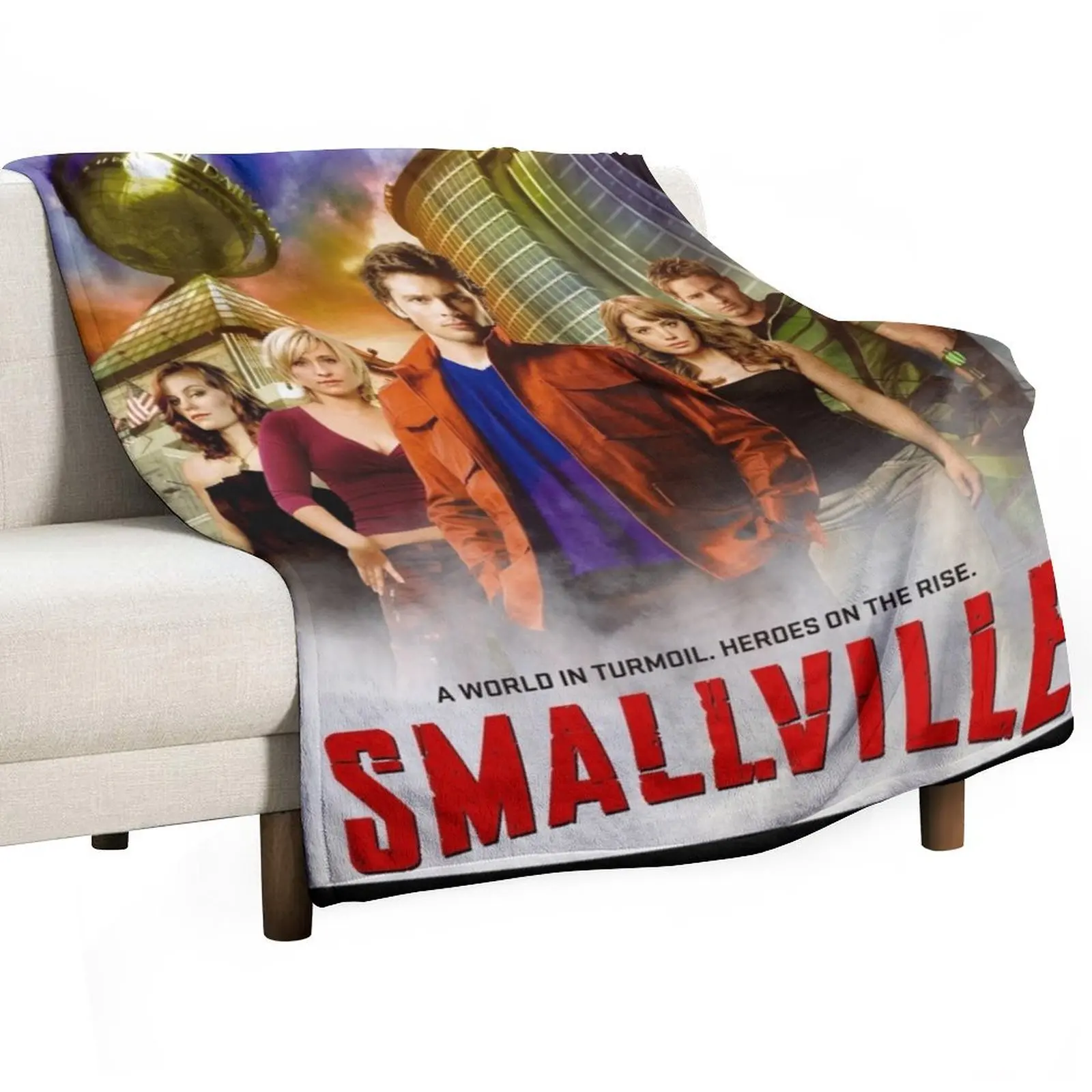 

Smallville TV Series Top Throw Blanket Bed linens Weighted Flannel Fabric Luxury Brand Blankets