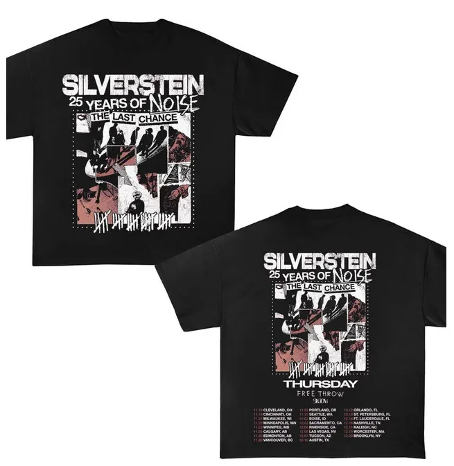 

Silverstein 25 Years of noise tour T-shirt, Silverstein T-shirt