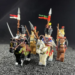 Napoleonic War French Lancer Sachsen ulanen Egyptian Camel Legion Lancer Bavar Uhlan Building Blocks Weapons Brick Toys Gifts