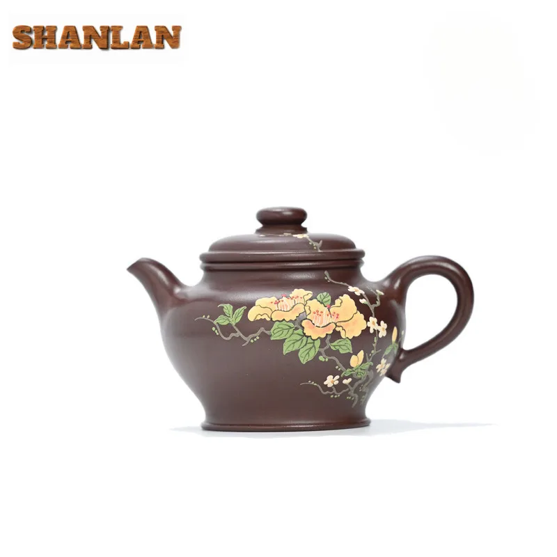 

250ML Retro Yixing Purple Clay Teapots Artists Handmade Duo Zhi Pot Raw Ore Purple Mud Tea Maker Kettle Zisha Tea Set Tea Items
