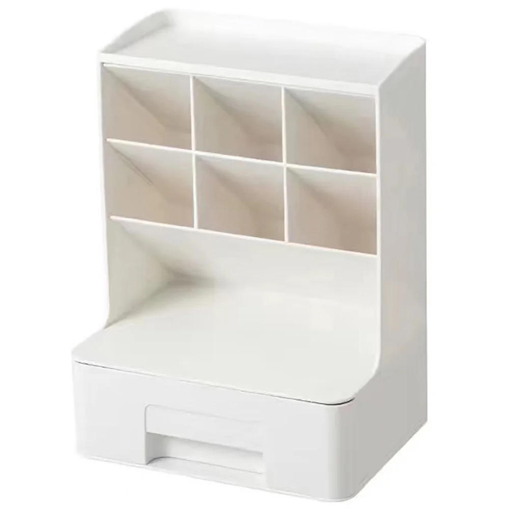 

Pen Holder Marker Storage Box Large Desk Organizer Multifunctional Pencil Stand Smooth Edge Plastic Stationery Rack