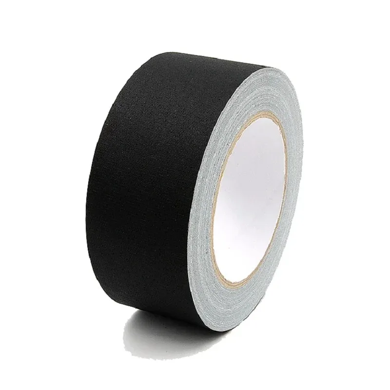 Gaffer Tape Non-Reflective Matte Black Cloth Grip For Photography Book Repair Filming Backdrop Stage Cable Heavy Duty Easy Tear