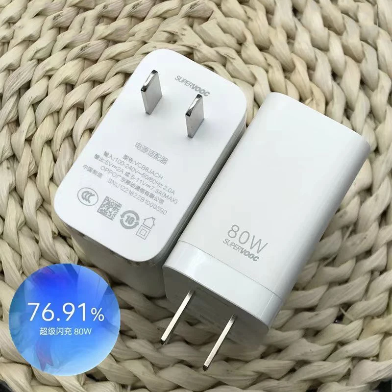 Original For OPPO Find X5 X6 X2 X3 Pro 80W Charger Super VOOC Fast Charging Wall Adapter 6.5A Type C Cable For OPPO Reno 6 7 8 9