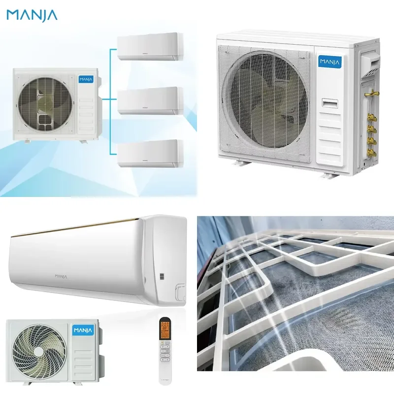 36K T1 R454B R32 Refrigerant Multi Zone Heating and Cooling Triple Connect Outdoor Indoor Wifi Smart Mini Split Air