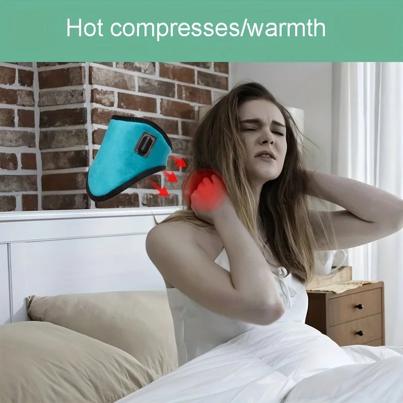 Cuscinetto riscaldante portatile per il collo a riscaldamento rapido per braccia/perne, scaldacollo, regali per mamma papà, nero/blu/rosa, cuscinetto termico per donne e uomini, fuliggine