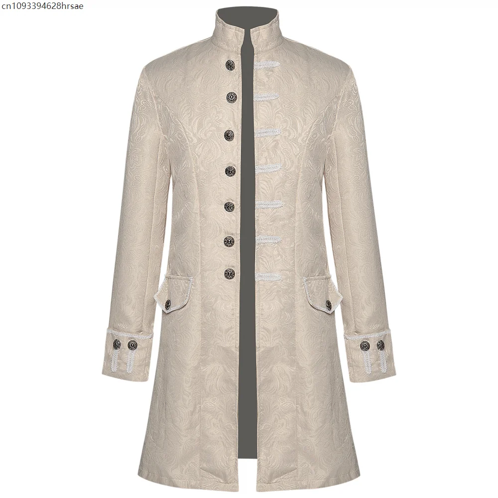 Мужское пальто в стиле стимпанк, колониальная куртка, винтажный средневековый викторианский костюм, фрак для вечеринки на Хэллоуин, наряд