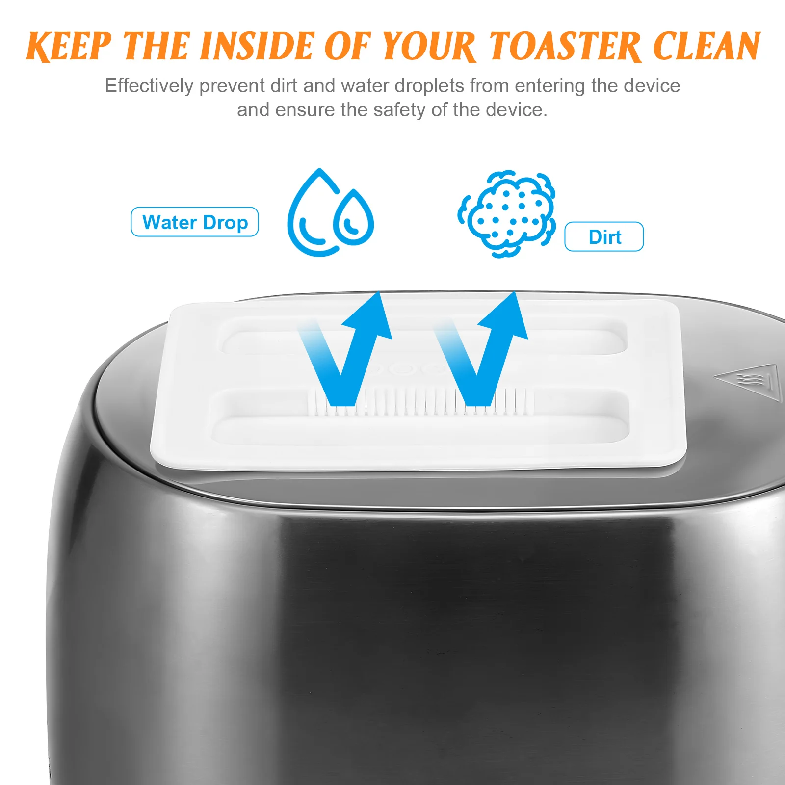 

2 pcs Cover Silicone Protective Lid For 2 Slice Bread Maker Breakfast Appliance Cover Silicone Toaster Lids Kitchen Gadget