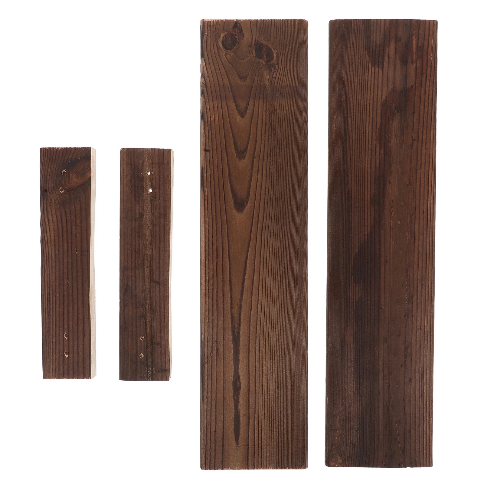 

4pcs Fish Fountain Board Vintage Wooden Aquarium Decor For Diy Waterfall Landscaping Compatible With Ceramic Pots Statues