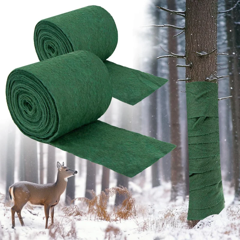 Tree Protector Wrap for Winter Freeze Protection Breathable Trunk Bark Guard Away from Deer Animal, for Shrub Young Tree Plants