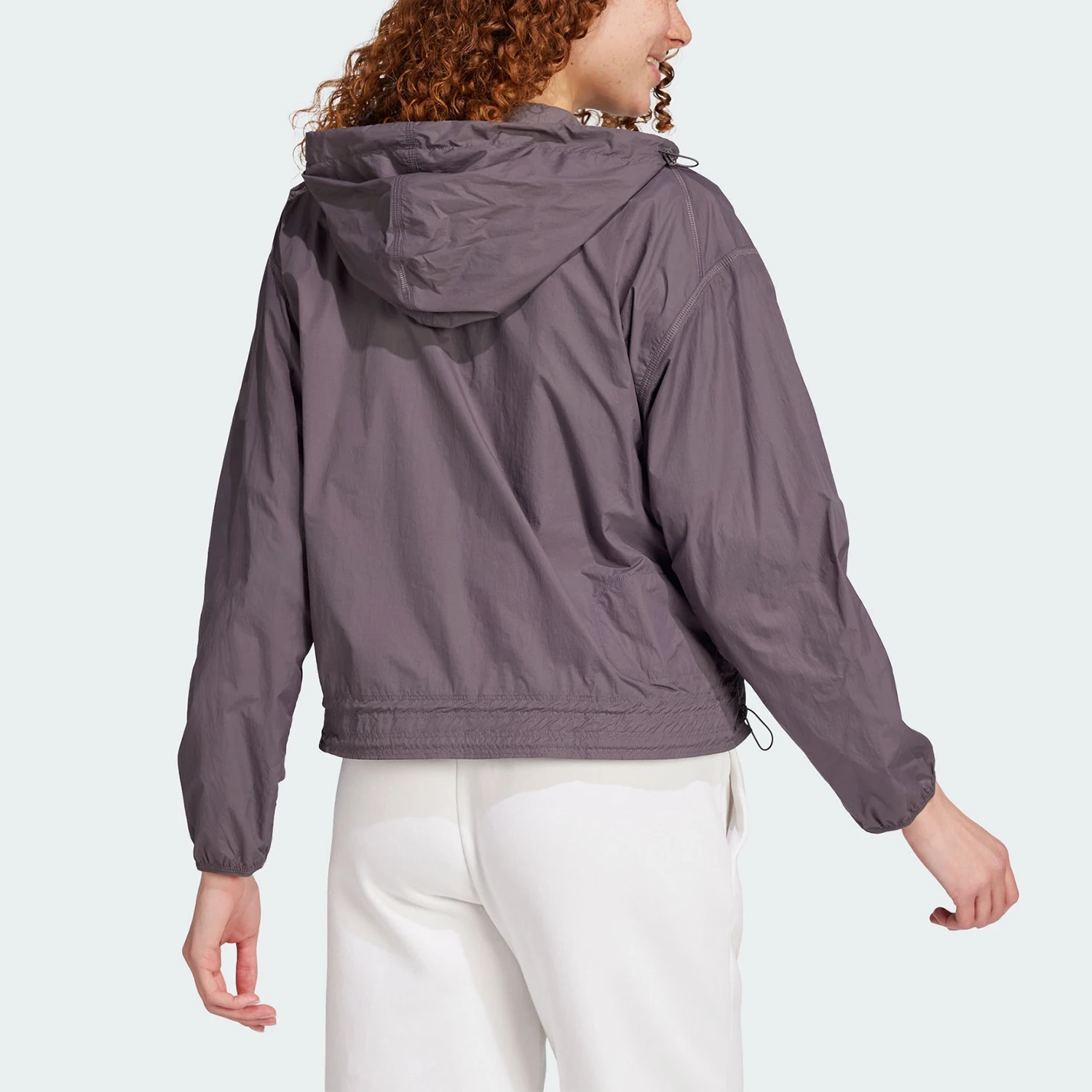 Adidas genuine lightweight series new women's gray purple trench coat jacket JF3403