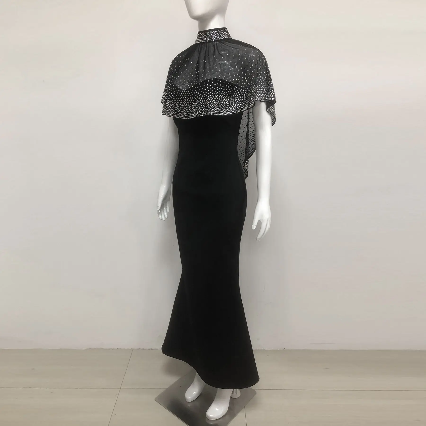

Faionable Sexy Me Прозрачное вечернее платье с запахом из бисера Dr Par Ele Long Bodycon подходит для свадьбы ...