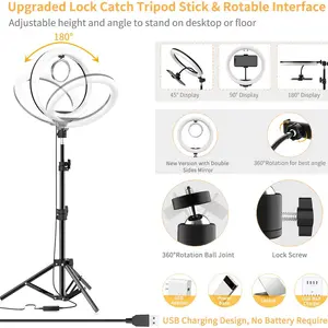 LED Selfie Ring Lighting, Photographic Lamp, USB Remote, Filling Light, Phone Support, Tripod, YouTube, Tiktok, Video, Live 8 Main Sales Led Like - №2