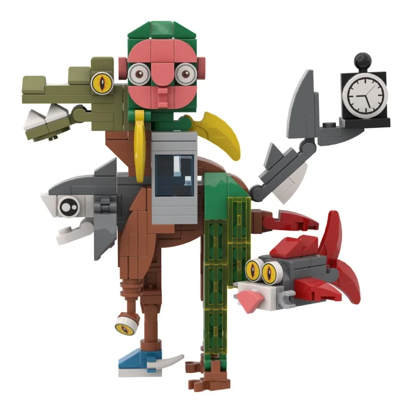 Kit de construcción de bestia de fusión mítica, 218 Uds., modelo de criatura híbrida MOC para coleccionistas, regalo legendario DIY con guía
