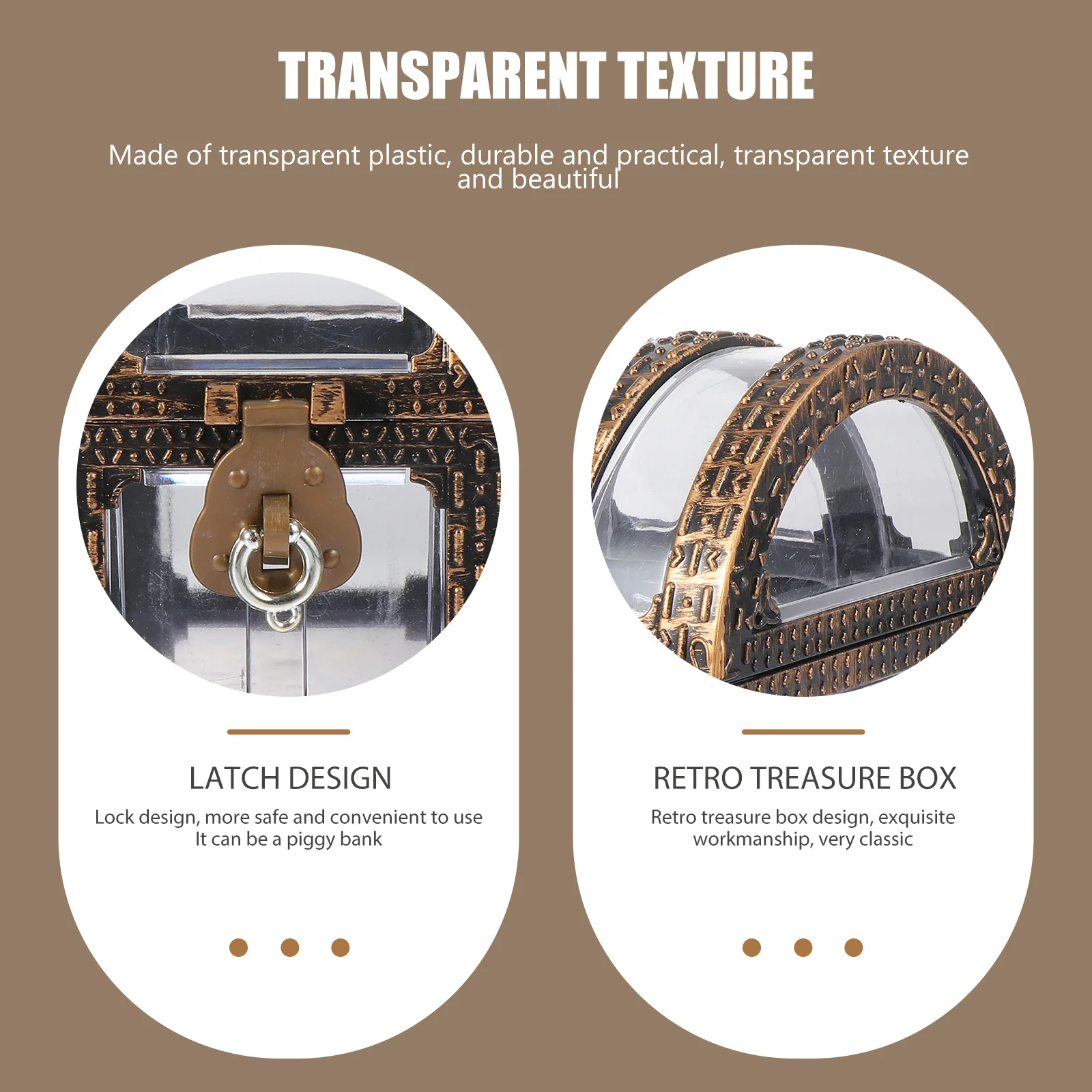 

1Pcs Plastic Pirate Treasure Chest Sturdy Jewelry Storage Box for Kids Party Props Halloween Accessories Collectibles