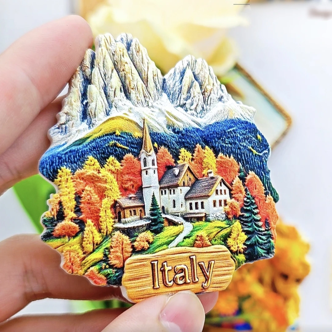 Europe Italy Roma Firenze Vatican Capri Milan 3D Fridge Magnets Tourism Souvenir Refrigerator Magnets Sticker Decoration