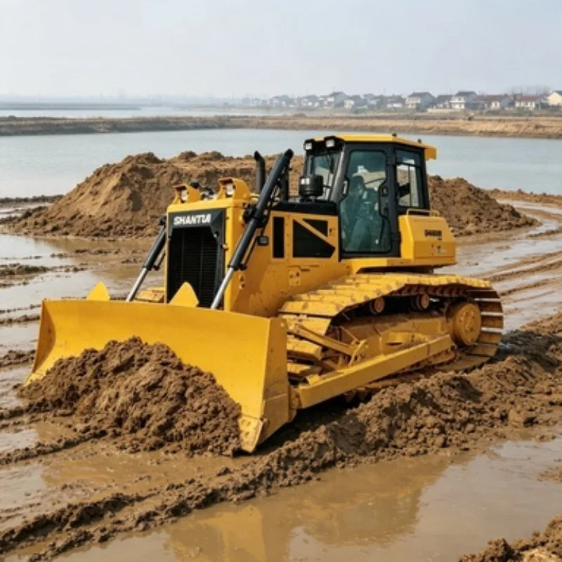 For Swamp Wetland Tracked Bulldozer Dozer Earth Mover Low Ground Pressure Dozer Machine for Soft Terrain Work Use Site