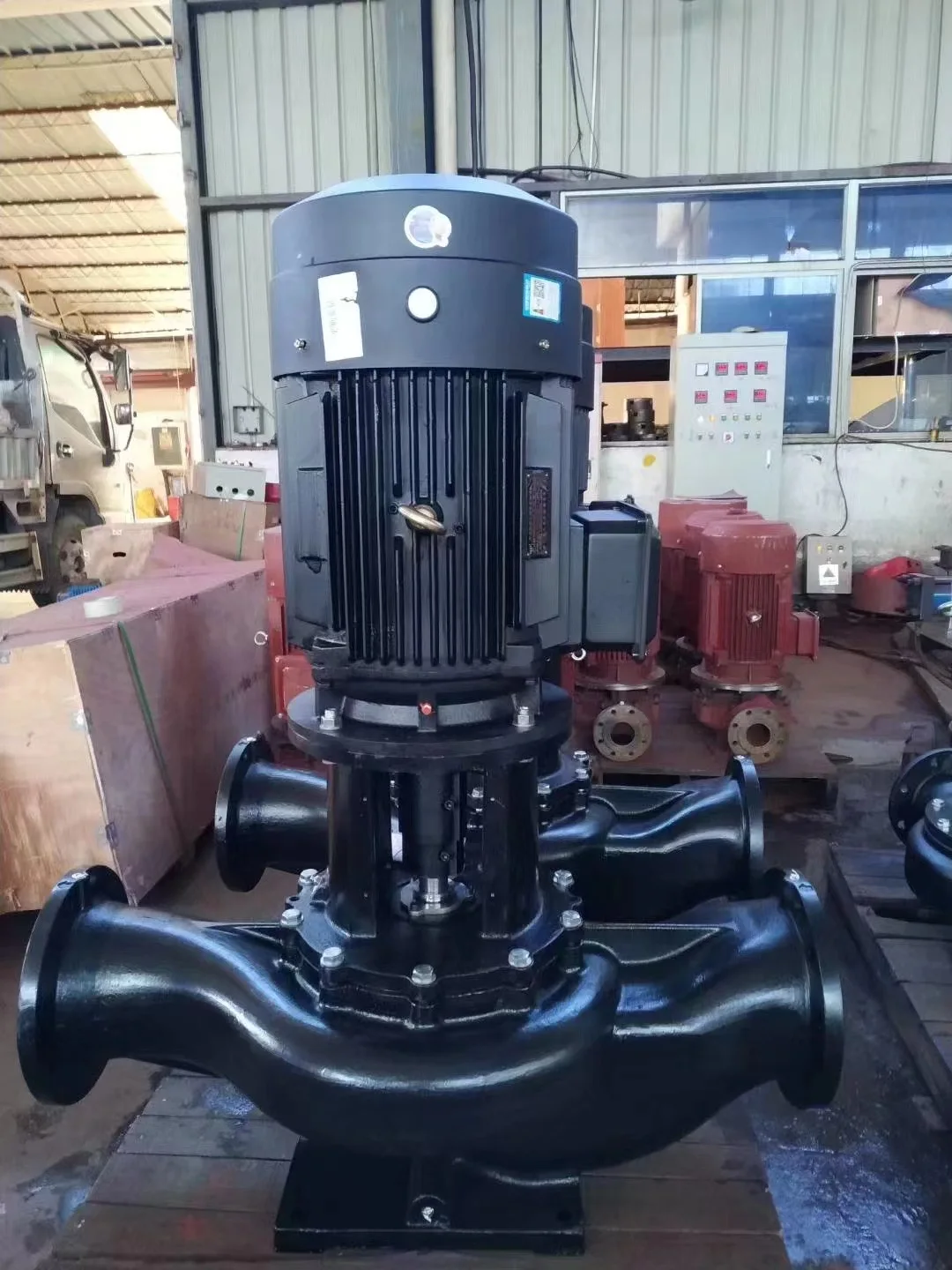 Bomba centrífuga de tubería vertical de alto flujo para riego agrícola, combinación perfecta para sistemas de aspersores por goteo