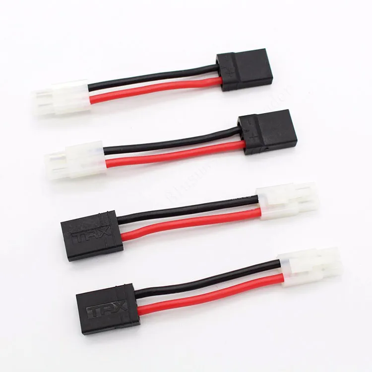 30 Uds Amass 14AWG 100mm Cable de silicona TRX a conector Tamiya adaptador de enchufe Cable macho hembra para batería Lipo RC materia de plástico