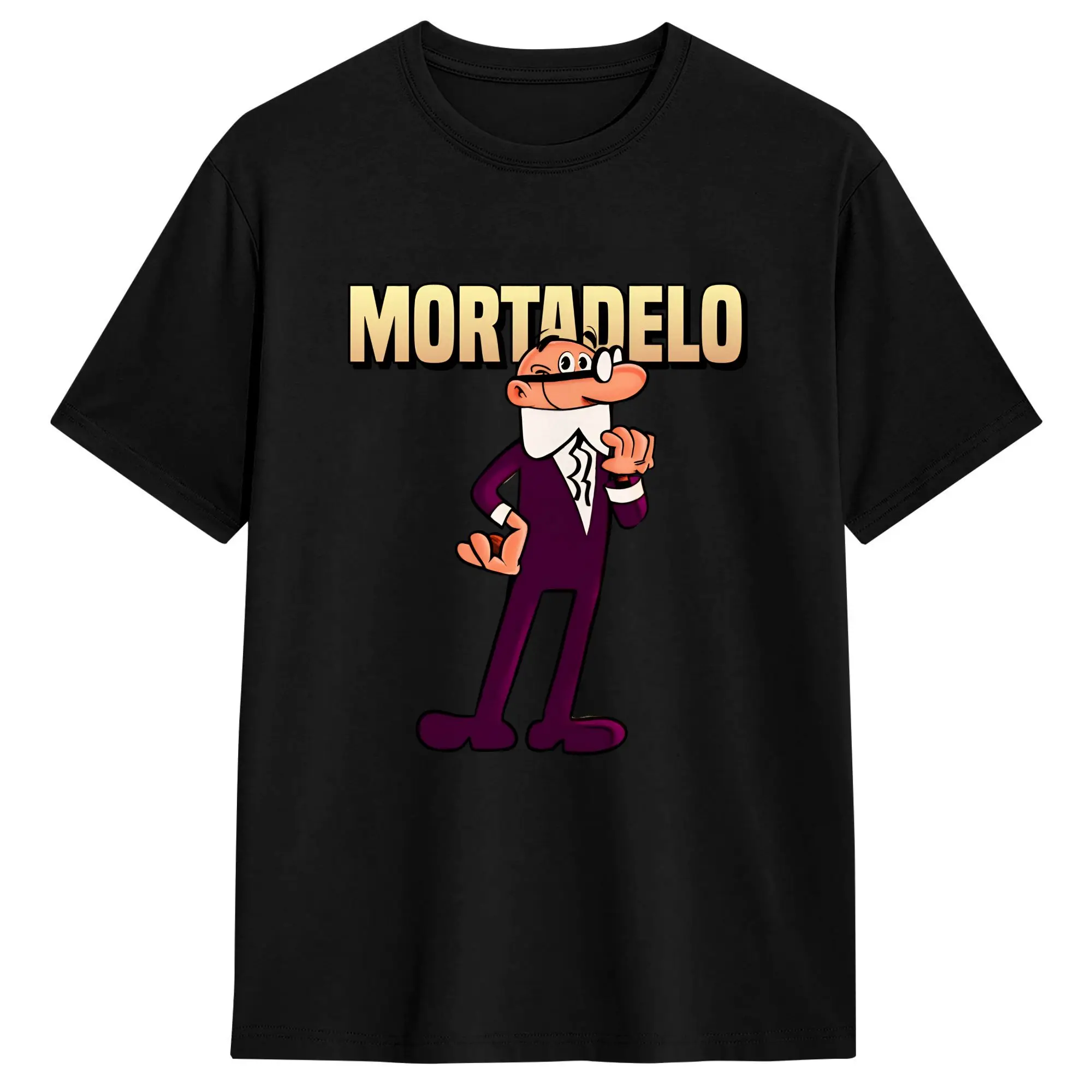 Camisetas Mort & Phil Mortadelo y Filemón para hombre, camiseta Vintage 100% de algodón, camisetas con cuello redondo, camisetas de manga corta con estampado