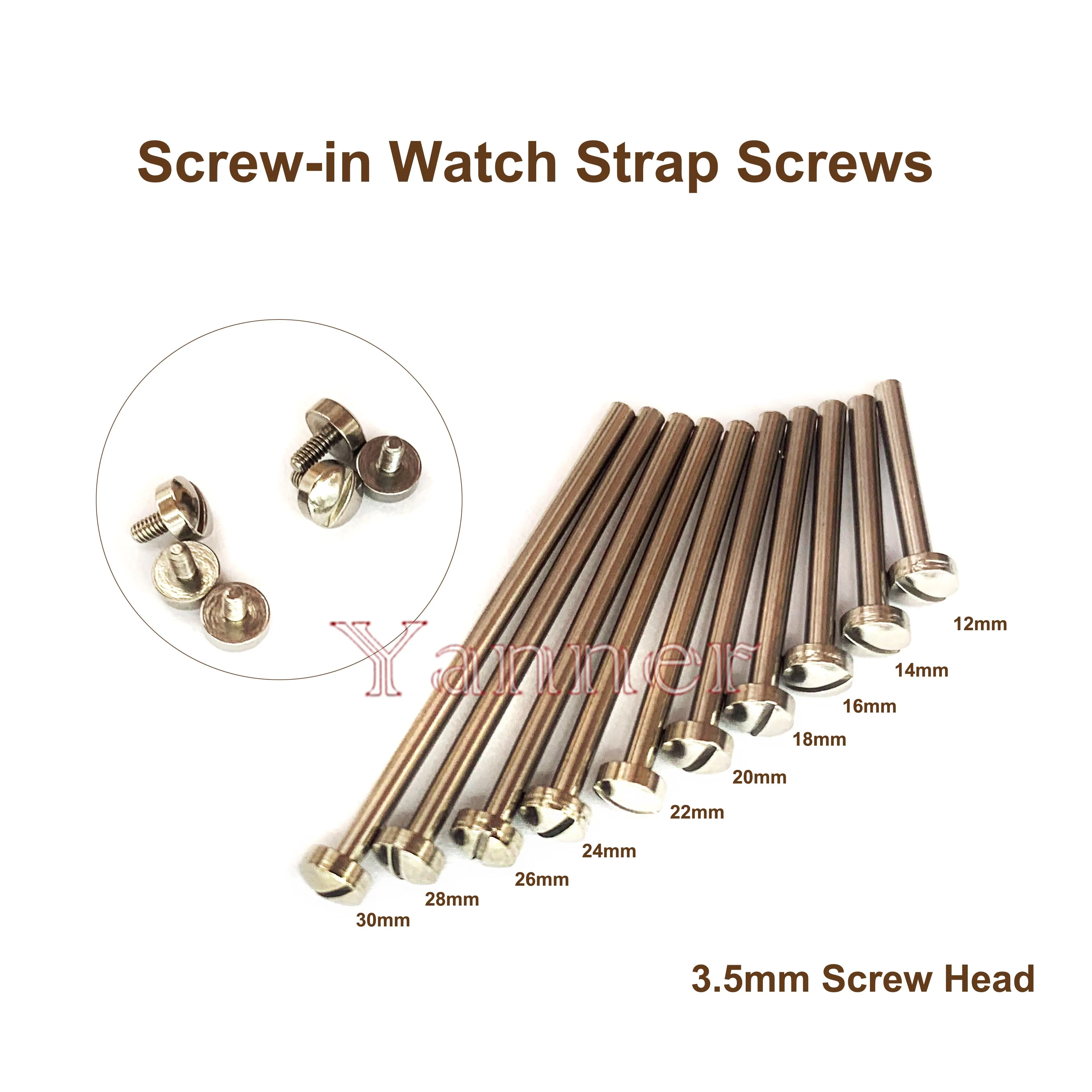 Screw-in Watch Strap Link  Tube Rod Lug Stem Watch Screw for Watchmaker Repair Tool Kits