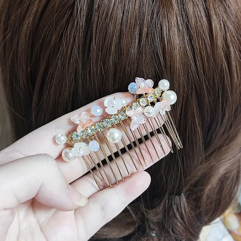 Elegant Korean Simple Design Metal Hairpin Claw Butterfly Hair Combs Hair Styling For Women Comb Pin Female Hairclips Wholesale