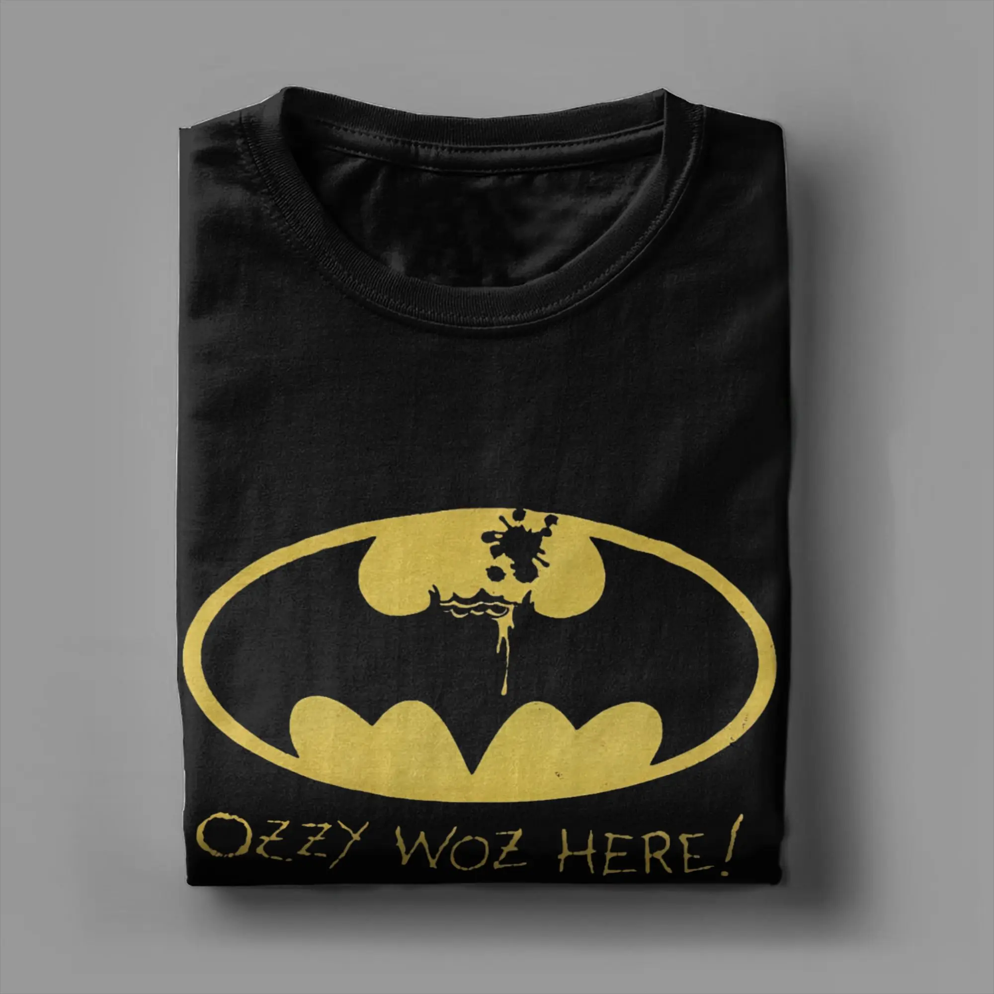 Streetwear T Shirt Ozzy Osborne  Woz Here Cotton T-Shirts  Trendy Cool Tee Shirt for Adult Summer Design Short Sleeve Tees