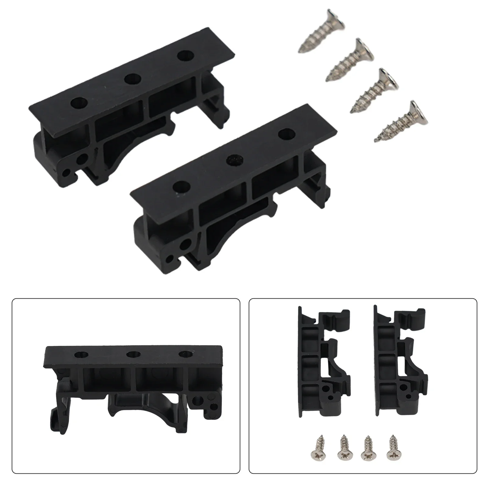 5 Sets PCB DIN Rail Mount Adapter PCB Mount Bracket Clips Mount Holder 35mm Plastic Tool Accessories Electrical Equipment