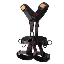 Arnés de escalada, arnés de protección contra caídas ajustable, arnés de caída desmontable para hombres, equipo de escalada de árboles, arnés de caza