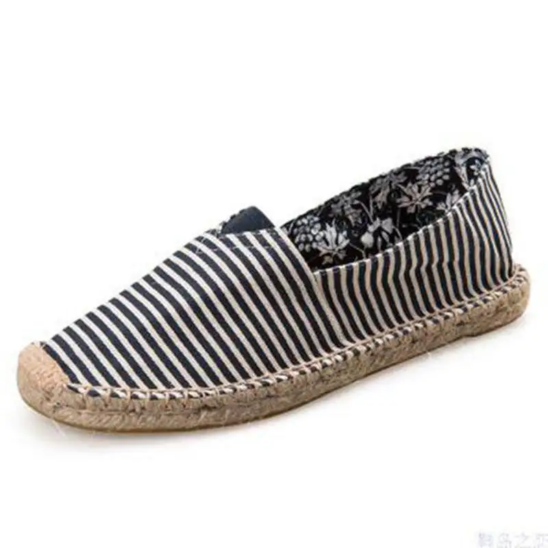 Girseaby nuovo arrivo nero retrò vintage pigro espadrillas scarpe da barca piatte per donna unisex taglia più grande traspirante 44 45 T189