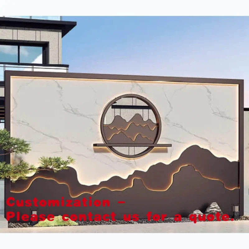 

Customize.Custom Aluminum Alloy Outdoor Flowing Background Wall Courtyard Garden Waterfall Landscape Curtain Wall