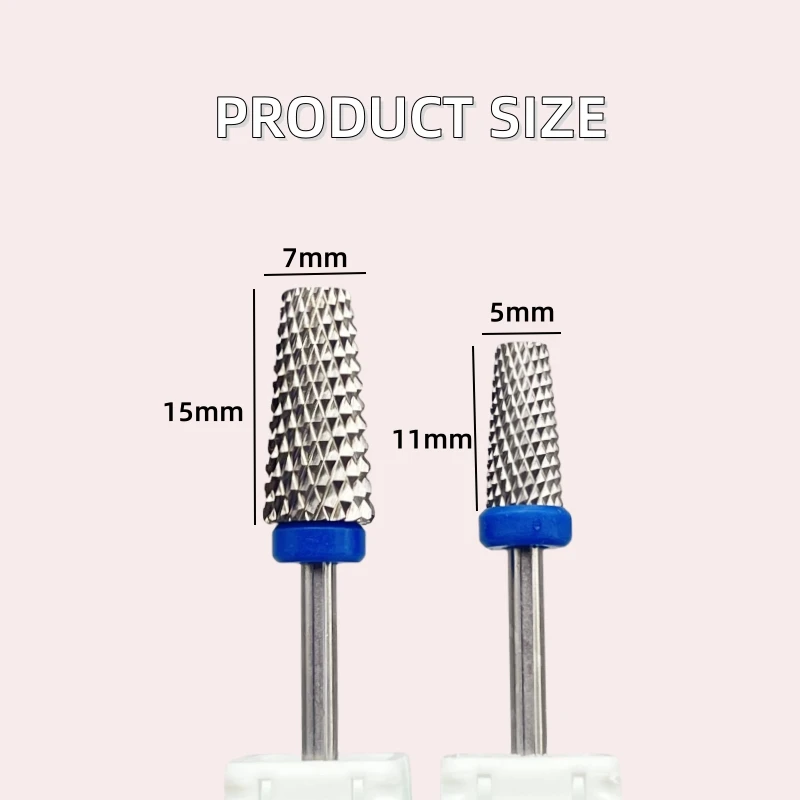 1 pz 4 in 1 punte da trapano per unghie in acciaio al tungsteno punta per ombrello in carburo per unghie 3/32 "fresa per trapano elettrico per unghie strumenti per manicure