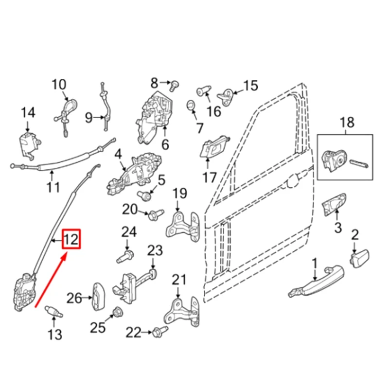 Front Electric Door Lock Latch Actuator For Land Rover Range Rover Sport 2013-2017 LR108980