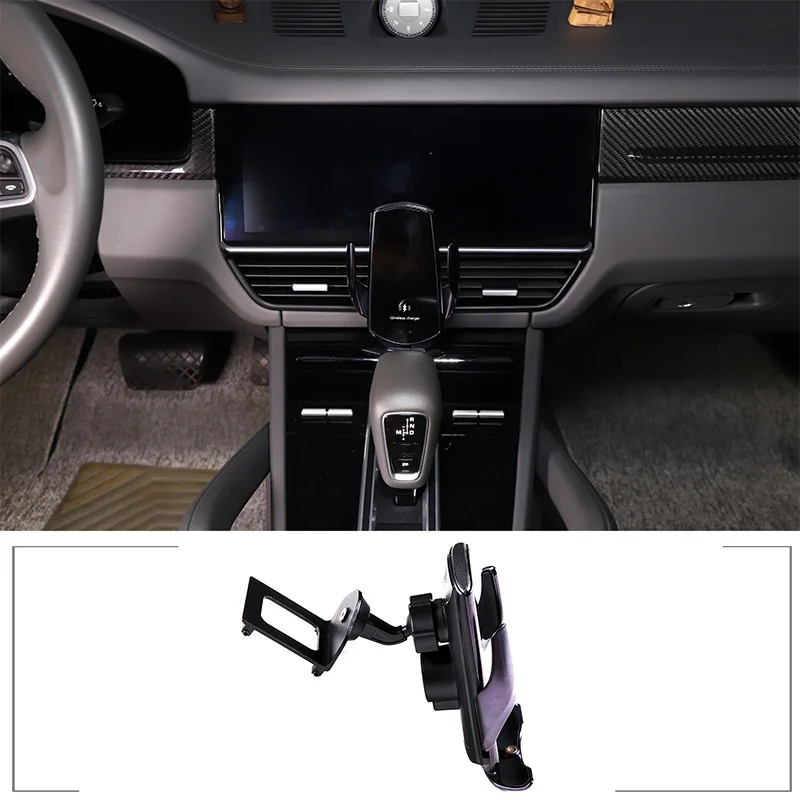 

For Porsche Cayenne 2018-2020 Car Central Control Air Outlet Mobile Phone Holder Aluminum Alloy Interior Accessories