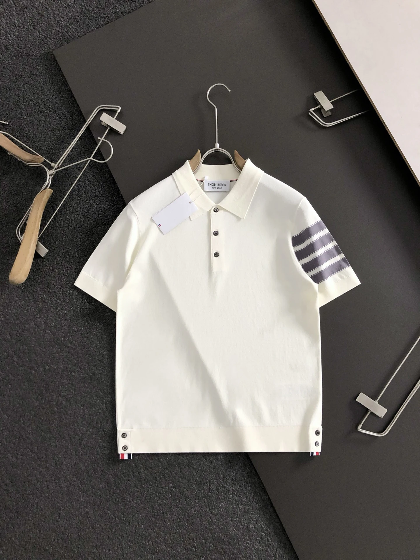 

Весна-лето, новая мужская повседневная трикотажная футболка ort Sve irt с вышивкой Four Bar Faionable Youth Ci Life