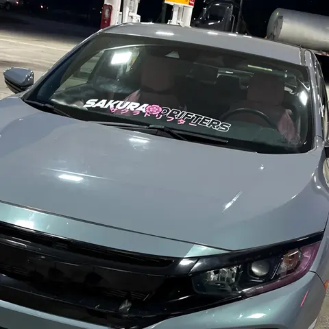Sakura Drifters bil fram och bak vindruta modifiering karossdekaler JDM körsbärsblom vinyldekaler 10 best sales Sakura biltillbehör - №4